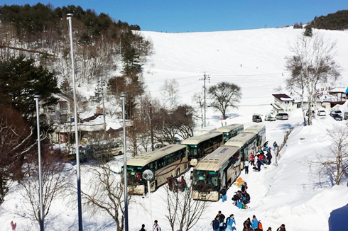 菅平高原に到着